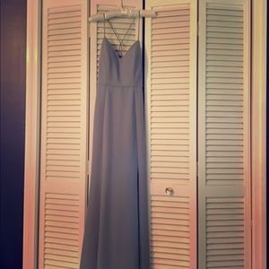 Light green/gray/bluish bridesmaid dressing